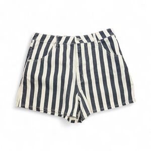 ROLLA'S Mirage High Ride Loose Fit Navy and White Striped Shorts